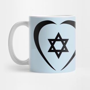 Jewish Heart Third Culture Series (Black) Mug